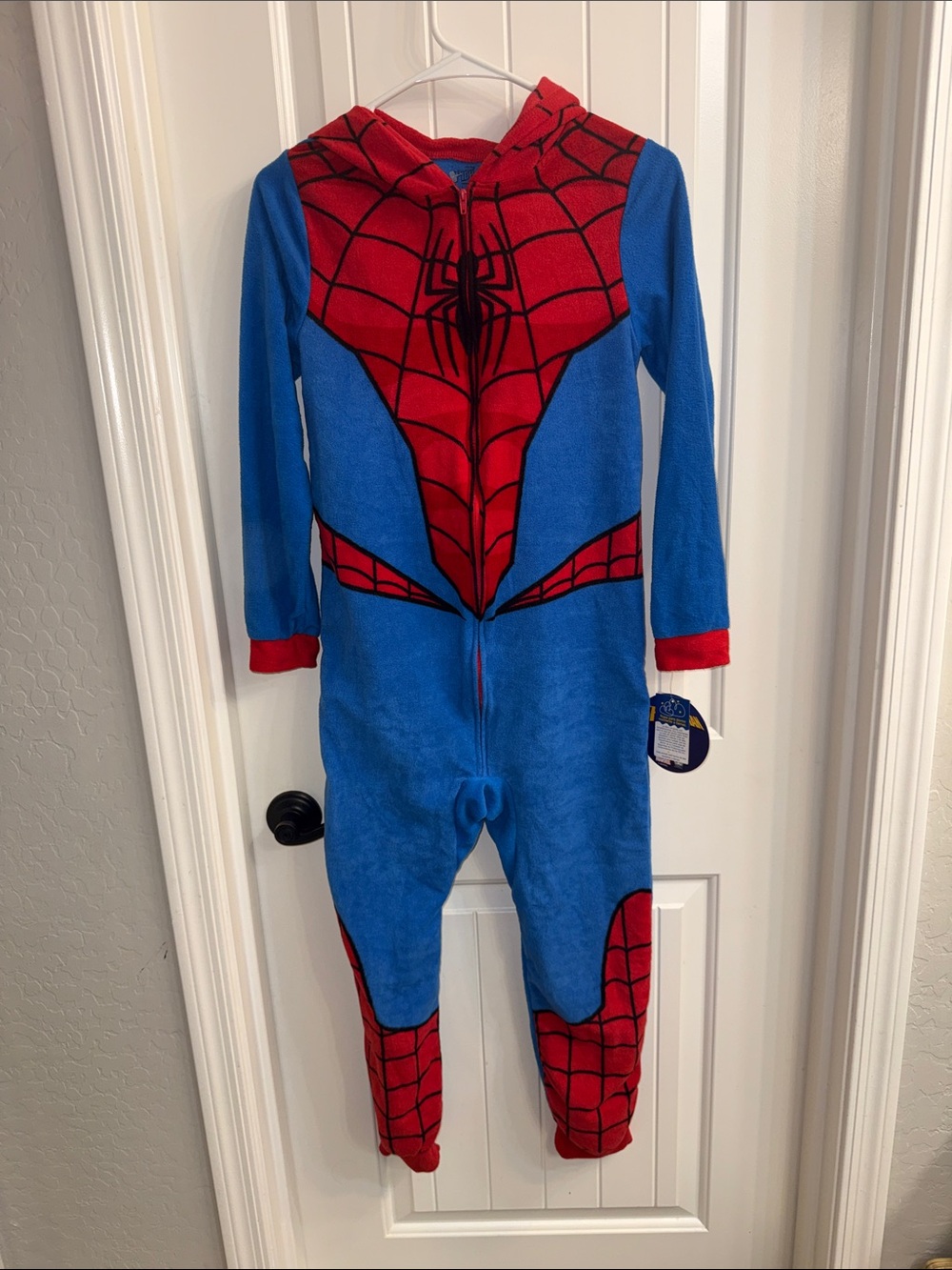 Marvel Spiderman Kids Costume Onesie soft jumpsuit sz 10/12